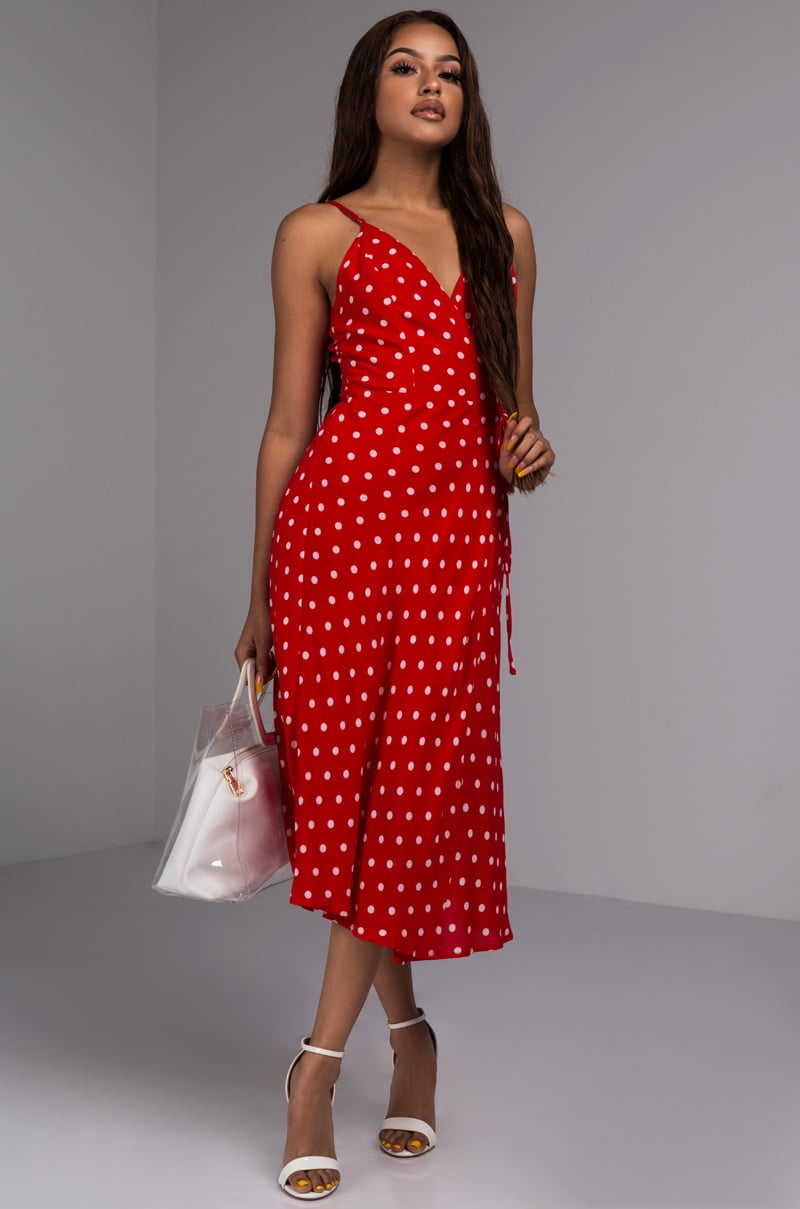 Polka Dot Wrap Dress